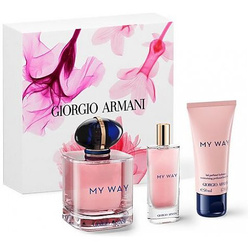 Giorgio Armani My Way 90ml woda perfumowana + 15ml woda perfumowana + 50ml balsam do ciała [W] ZESTAW